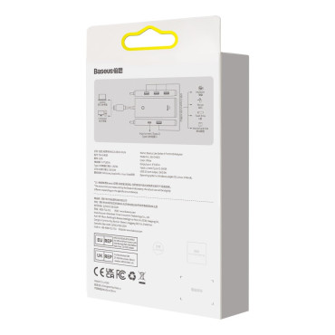 Lite sērijas rumba UB-C 4x HUB 3,0 25cm melns