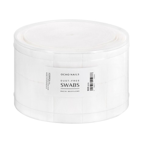 OCHO NAILS Stofvrije swabs 500 stuks in een doos — verpakking