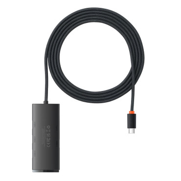 Lite Series Hub Adapter USB-C 4X USB 3.0 2M Svart