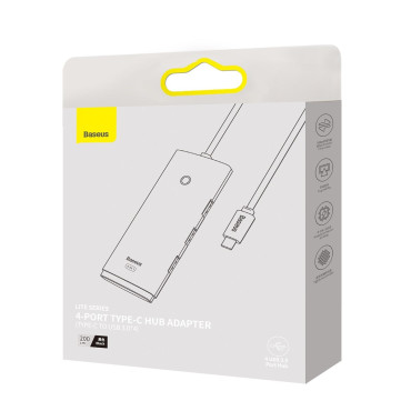 Lite Series Hub Adapter USB-C 4X USB 3.0 2M Svart
