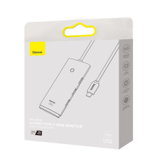 Lite Series Hub Adapter USB-C 4X USB 3.0 2M Svart
