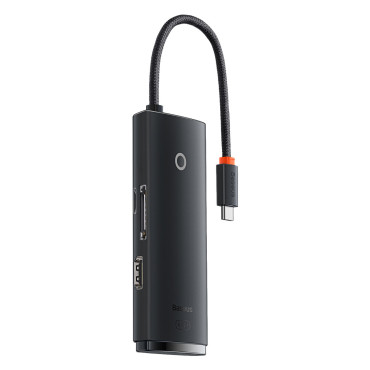 Lite-serie multifunktionell nav USB-C 2 x USB 3.0 USB-C HDMI 1.4 SD-TF Svart