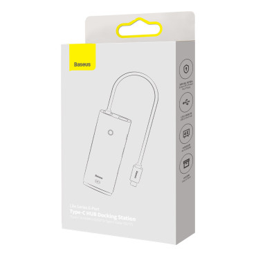 Lite-serie multifunktionell nav USB-C 2 x USB 3.0 USB-C HDMI 1.4 SD-TF Svart