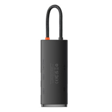 Lite-serie multifunktionell nav USB-C 2 x USB 3.0 USB-C HDMI 1.4 SD-TF Svart