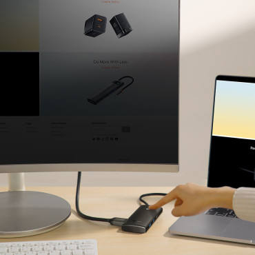 Série Lite Multifuncional Hub USB-C 2 x USB 3.0 USB-C HDMI 1.4 SD-TF Preto
