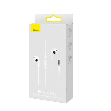 Káblové slúchadlá ENKK H17 MINIJACK 3.5mm Biela