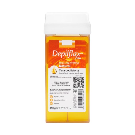 Depilflax 100 φυσικό αποτριχωτικό κερί σε ρολό 110g — προβολή από μπροστά