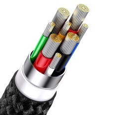 Flash Series II USB-C-kaapeli iPhone Lightning Microusb 100W 1.5m musta