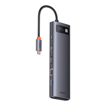Πολυλειτουργικό HUB 12IN1 USB-C HDMI DP USB-C MINIJack 3.5mm Rj45 sd