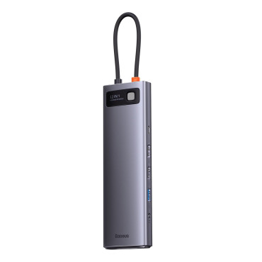 Multifunksjonell nav 12in1 USB-C HDMI DP USB-C Minijack 3.5mm Rj45 sd
