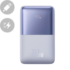 Powerbank BIPOW PRO 20000MAH 22.5W met USB-C USB-kabel 0.3m Violet