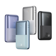 PowerBank Bipow Pro 20000mah 22,5W com cabo USB-C USB 0.3m Violeta