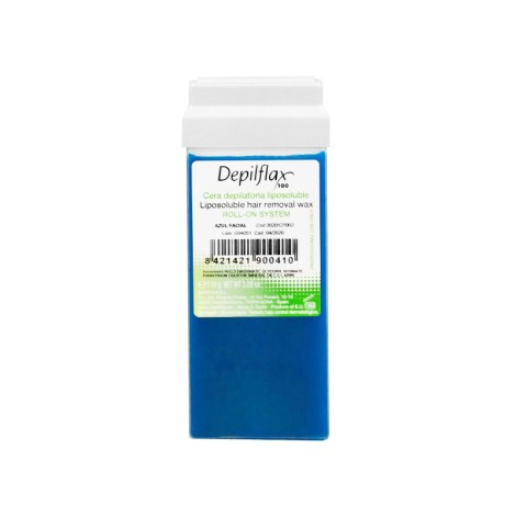 Depilflax 100 depilačný voskový valec s azulénom 110g — pohľad spredu