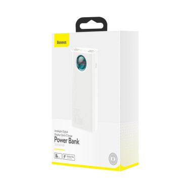 "Amblight Powerbank" 65W 30000MAH užjūrio leidimas baltas