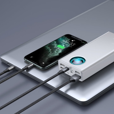 "Amblight Powerbank" 65W 30000MAH užjūrio leidimas baltas