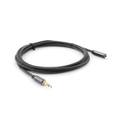 Cartão de extensão Mini Jack Feminino Extensão AUX 5M Preto