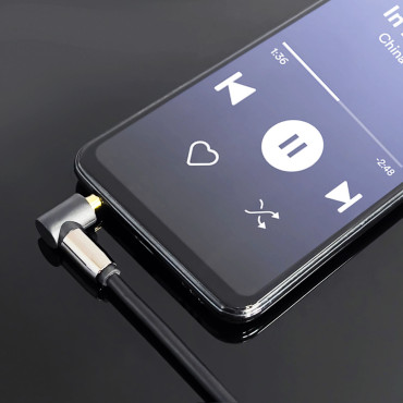 AUX Cable Angle αρσενικό-αρσενικό καλώδιο μίνι jack 3 m μαύρο