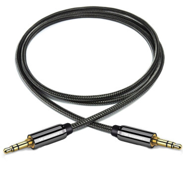Univerzálny kábel Mini Jack Aux kábel 1.5m Čierna