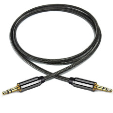 Univerzálny kábel Mini Jack Aux kábel 1.5m Čierna