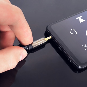 Univerzálny kábel Mini Jack Aux kábel 1.5m Čierna