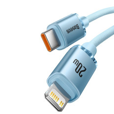 Kabeļu USB-C Cable IPHONE Zibens Ātrā iekraušana 20w 1.2m Blue