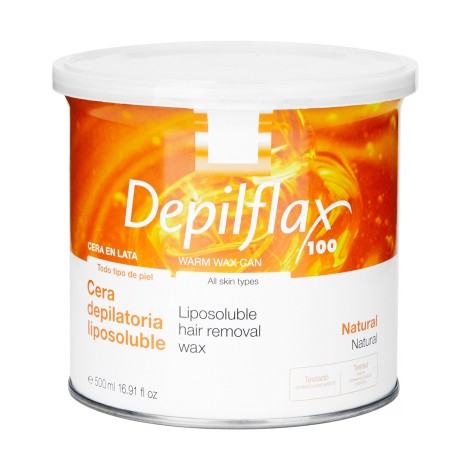Cera depilatoria Depilflax lata 500ml natural — vista frontal