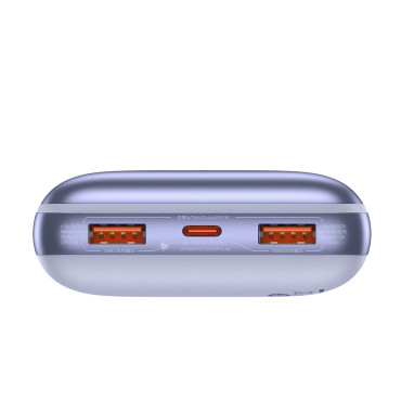 PowerBank BIPOW PRO 20000MAH 22.5W ar USB-C USB kabeli 0.3m Violet