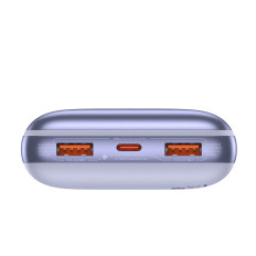 Powerbank BiPow Pro 20000MAH 22.5W med USB-C USB-kabel 0.3m violett