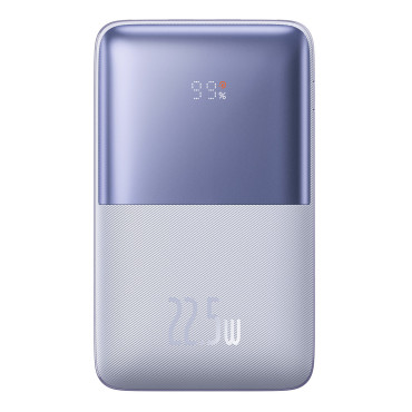 PowerBank BIPOW PRO 20000MAH 22.5W ar USB-C USB kabeli 0.3m Violet