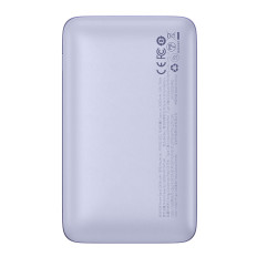 PowerBank BIPOW PRO 20000MAH 22.5W ar USB-C USB kabeli 0.3m Violet
