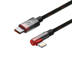 Cable de la alimentación de cable de ángulo con el lado USB-C Iphone Lightning 1M 20W rojo
