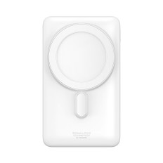 PowerBank ar bezvadu uzlādi MagSafe 10000mAh 20W USB-C kabelis 0.5m Balta