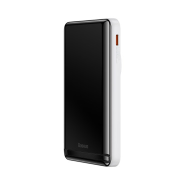 PowerBank ar bezvadu uzlādi MagSafe 10000mAh 20W USB-C kabelis 0.5m Balta
