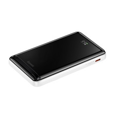 PowerBank ar bezvadu uzlādi MagSafe 10000mAh 20W USB-C kabelis 0.5m Balta