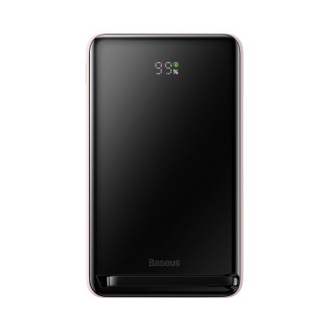 PowerBank ar bezvadu uzlādi MagSafe 10000mAh 20W USB-C kabelis 0.5m rozā