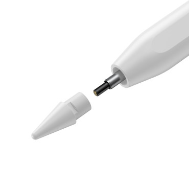 Stylus met draadloos laden voor iPad White + Vervangbare Tip