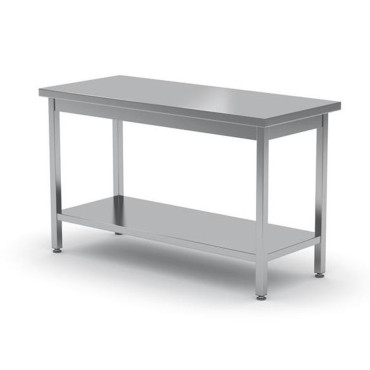 Mesa de trabalho central com prateleira - torcido 1000 x 600cm Hendi 811511