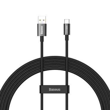Superior Series Supervoc USB-A-Kabel für USB-C 65W 2M schwarz