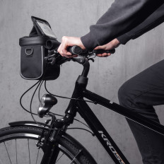 Velosipēdu maiss navigācijai ar melnu plecu siksnu