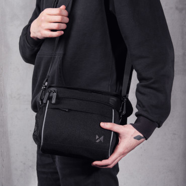 Dviračių krepšys navigacijai su juoda peties dirželiu