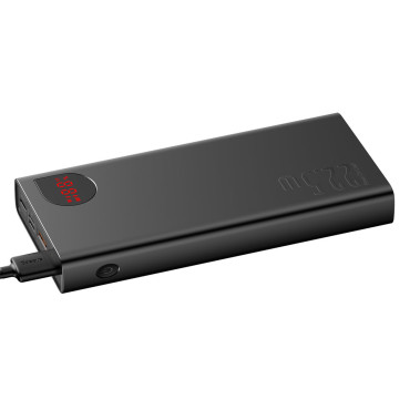 Adaman PowerBank ar ātru ielādi 20000mAh 22.5W USB-C kabelis 0.3m Black