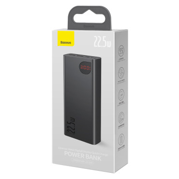 Adaman PowerBank ar ātru ielādi 20000mAh 22.5W USB-C kabelis 0.3m Black