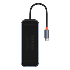 Acmejoy Hub 4-Port USB-C 3XUSB 3.0 temno siva