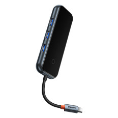Acmejoy Hub 4-Port USB-C 3XUSB 3.0 dunkelgrau