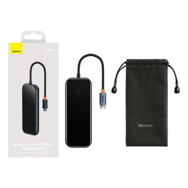 ACMEJOY HUB 4-PORT USB-C 3XUSB 3.0 tmavosi