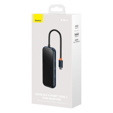 ACMEJOY HUB 4-PORT USB-C 3XUSB 3.0 tmavosi