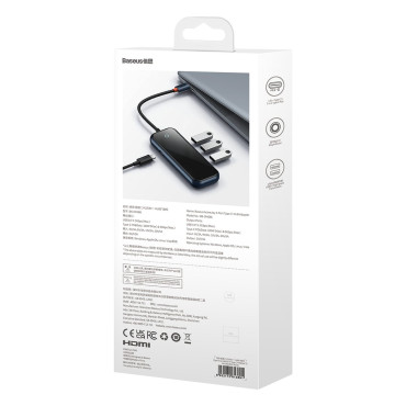 ACMEJOY HUB 4-PORT USB-C 3XUSB 3.0 tmavosi