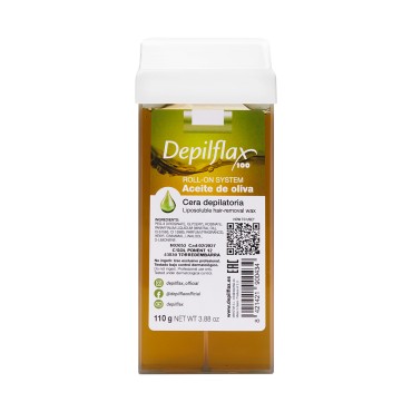 Depilflax 100 ontharingswasrol olijflucht 110g — vooraanzicht