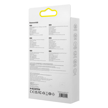 Starjoy hub 6w1 USB-C 3XUSB HDMI RJ45 PD szürke