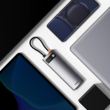 Starjoy Hub 6W1 USB-C 3xUSB HDMI RJ45 PD Grigio